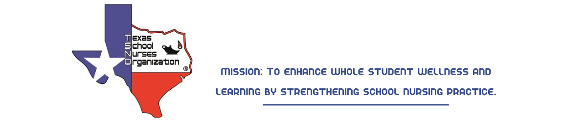 Texas School Nurses Organization logo. This will take you to the homepage