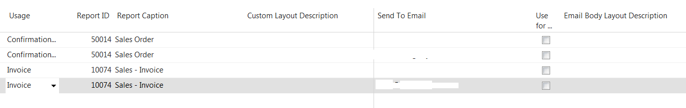 Document Layouts to Email Configuration