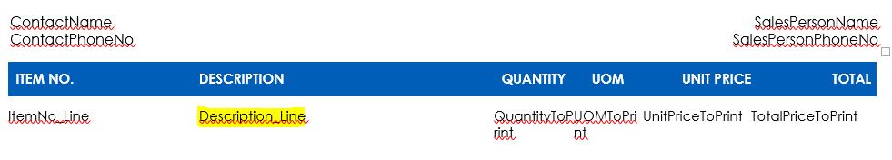 Sales Quote Report Sales Quote Report