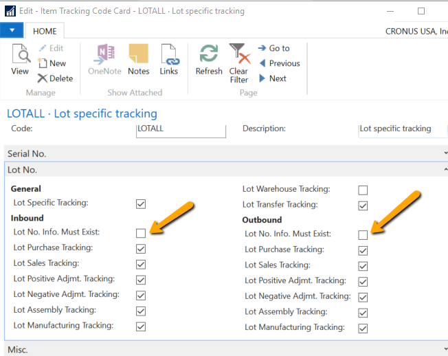Lot Tracking Code Lot Tracking Code