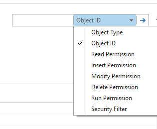 Drop Down Menu for Permissions menu