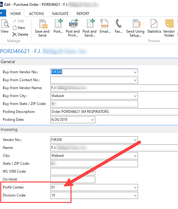 PCDCinPO Profit Ctr & Div Code in PO