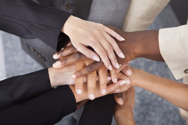 Team work hands