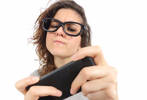 Texting woman