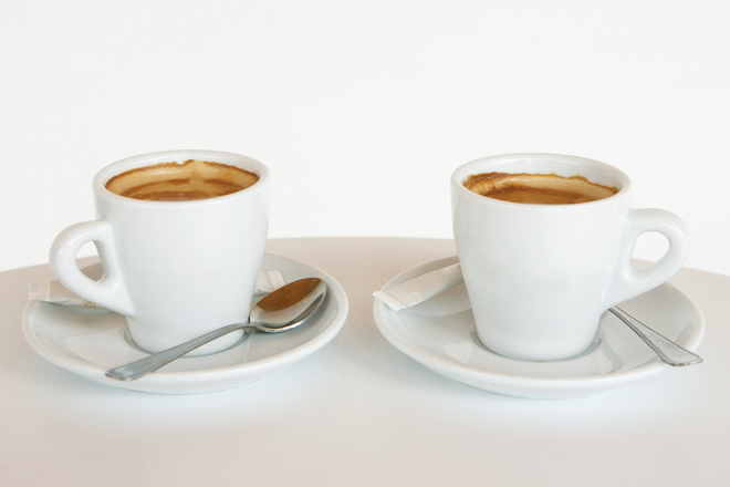espresso cups and spoons
