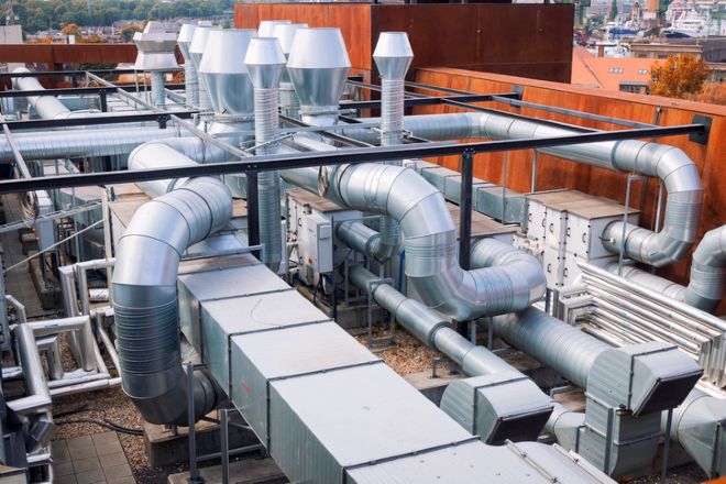 air conditioning system on roof