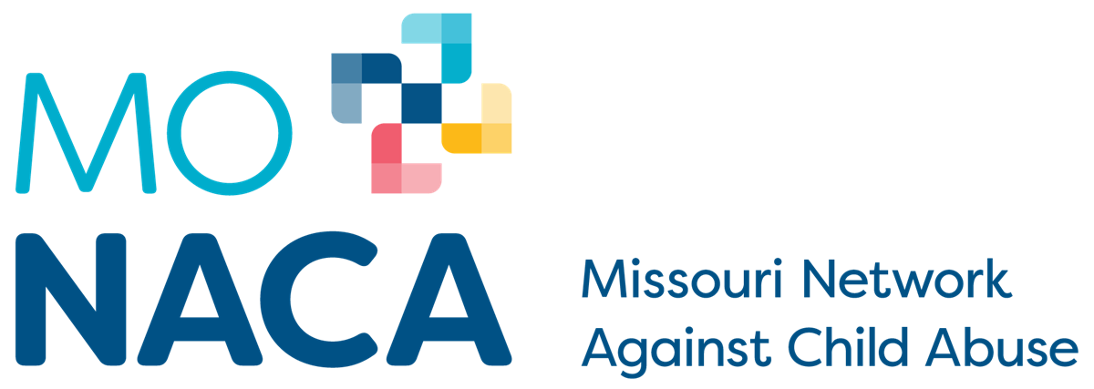 MO-NACA in teal and blue with a multicolored clover pinwheel