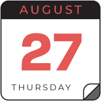 august 27 calendar icon