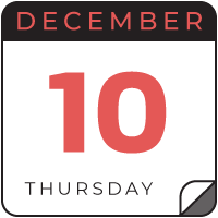 december 10 calendar icon