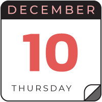 december 10 calendar icon