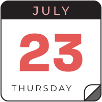 july 23 calendar icon