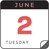 june 2 calendar icon