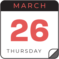 mar 26 calendar icon