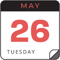 may 26 calendar icon