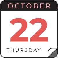 october 22 calendar icon