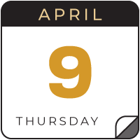 april 9 calendar icon