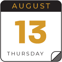 august 13 calendar icon