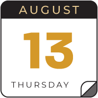 august 13 calendar icon