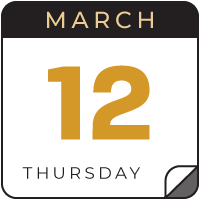march 12 calendar icon