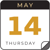 may 14 calendar icon