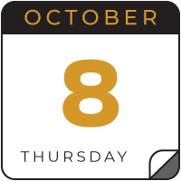 october 8 calendar icon