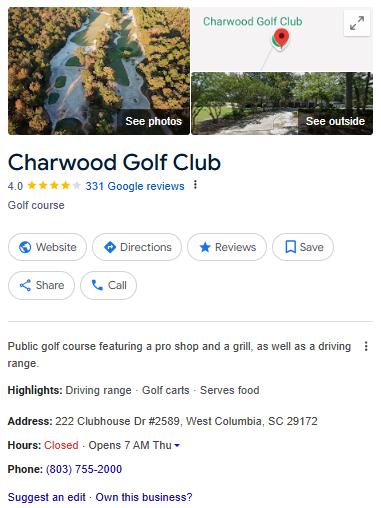 charwood google listing