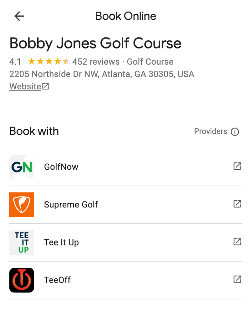 bobby jones booking providers