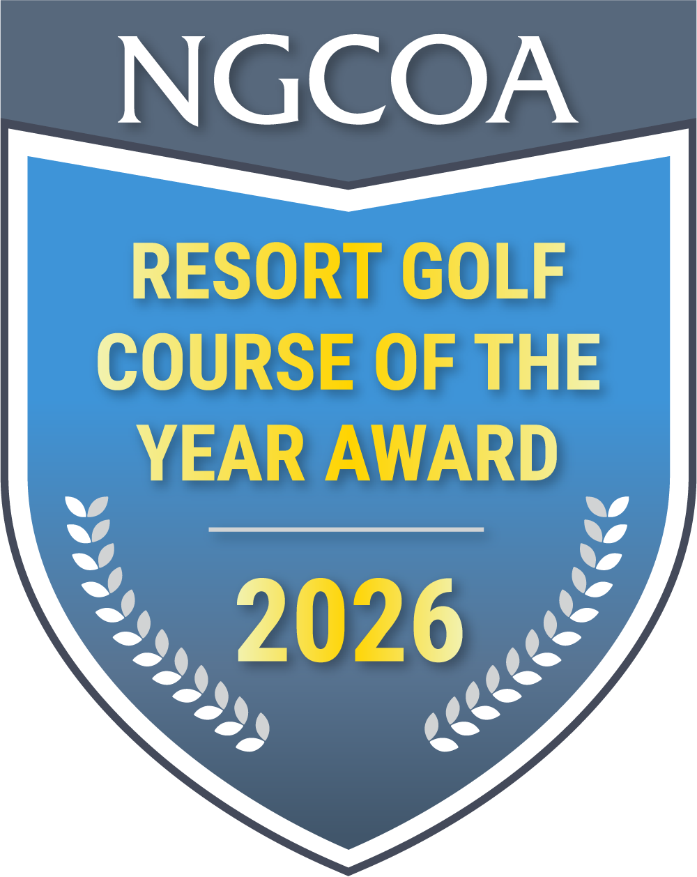 ngcoa resort course of the year award badge