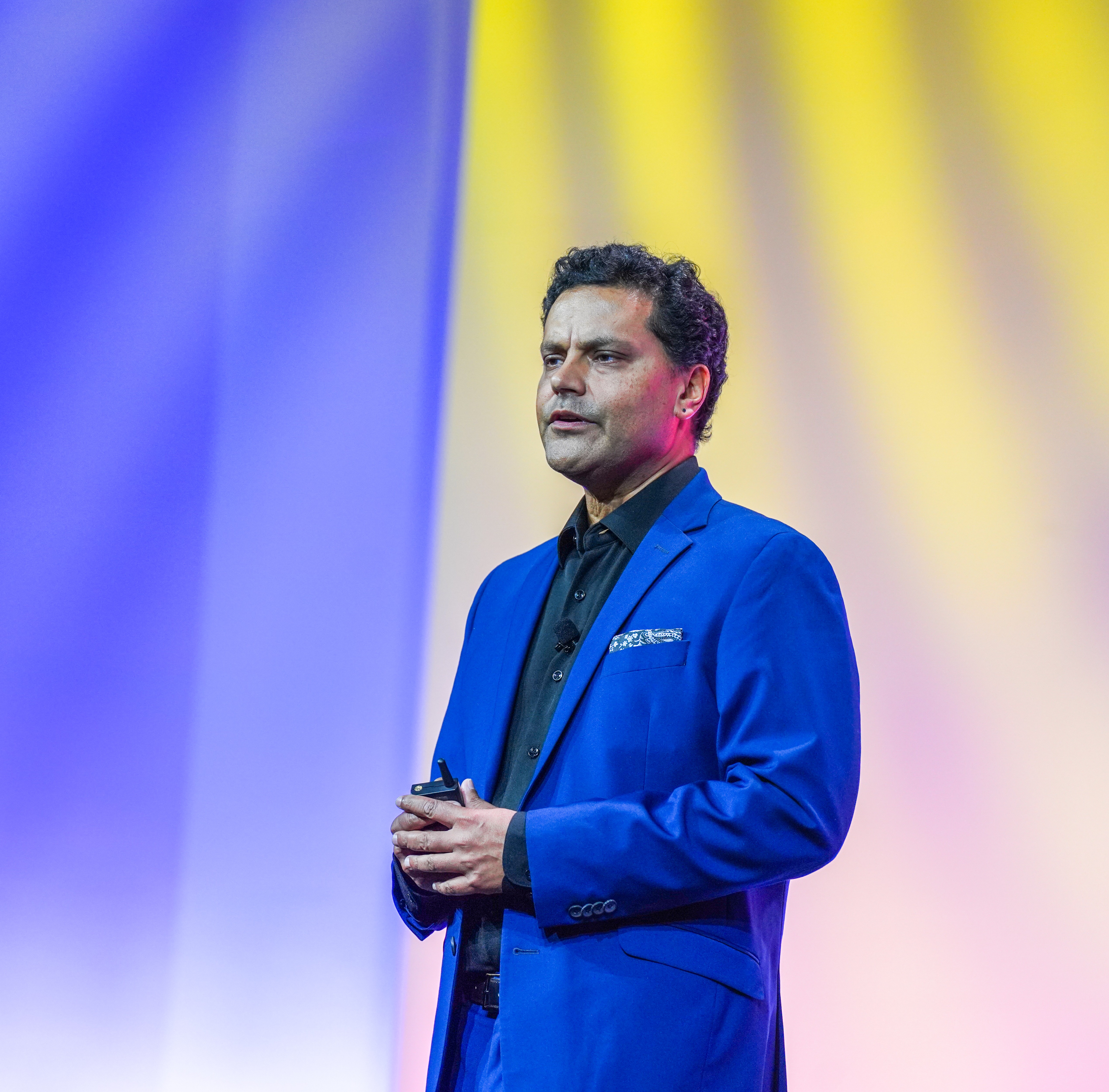 Ravi Hutheesing speaks at the 2025 NSBA Annual Conference