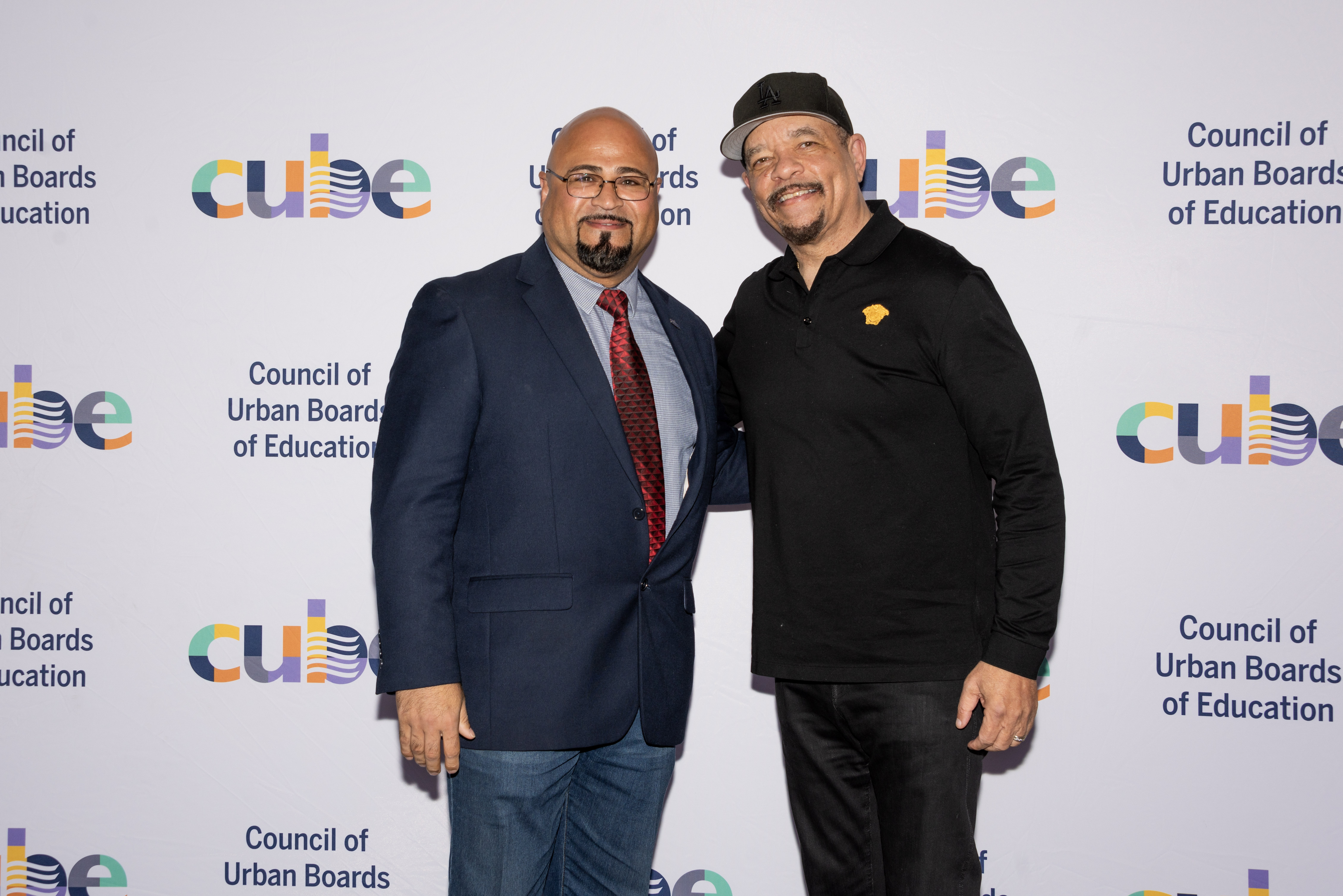 CUBE Chair Joel Rodriguez pictured with Ice-T at the 2024 CUBE Annual Conference