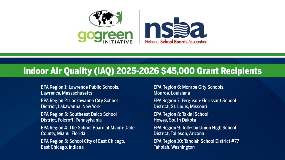 List of 2026 Indoor Air Quality Grant Winners