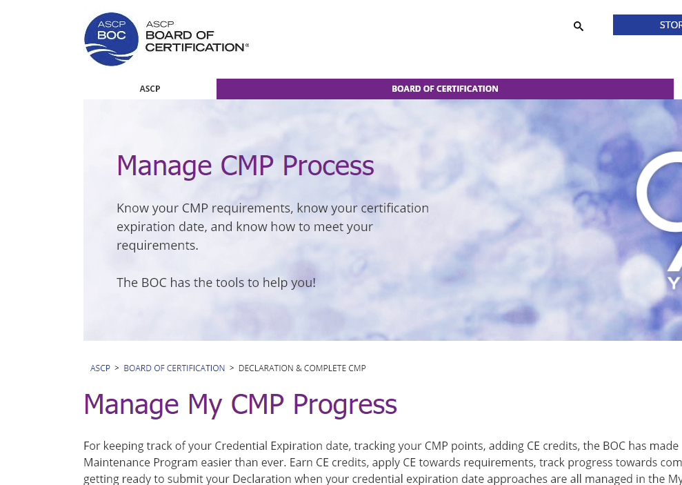 Reinstatement for Expired BOC Certificants