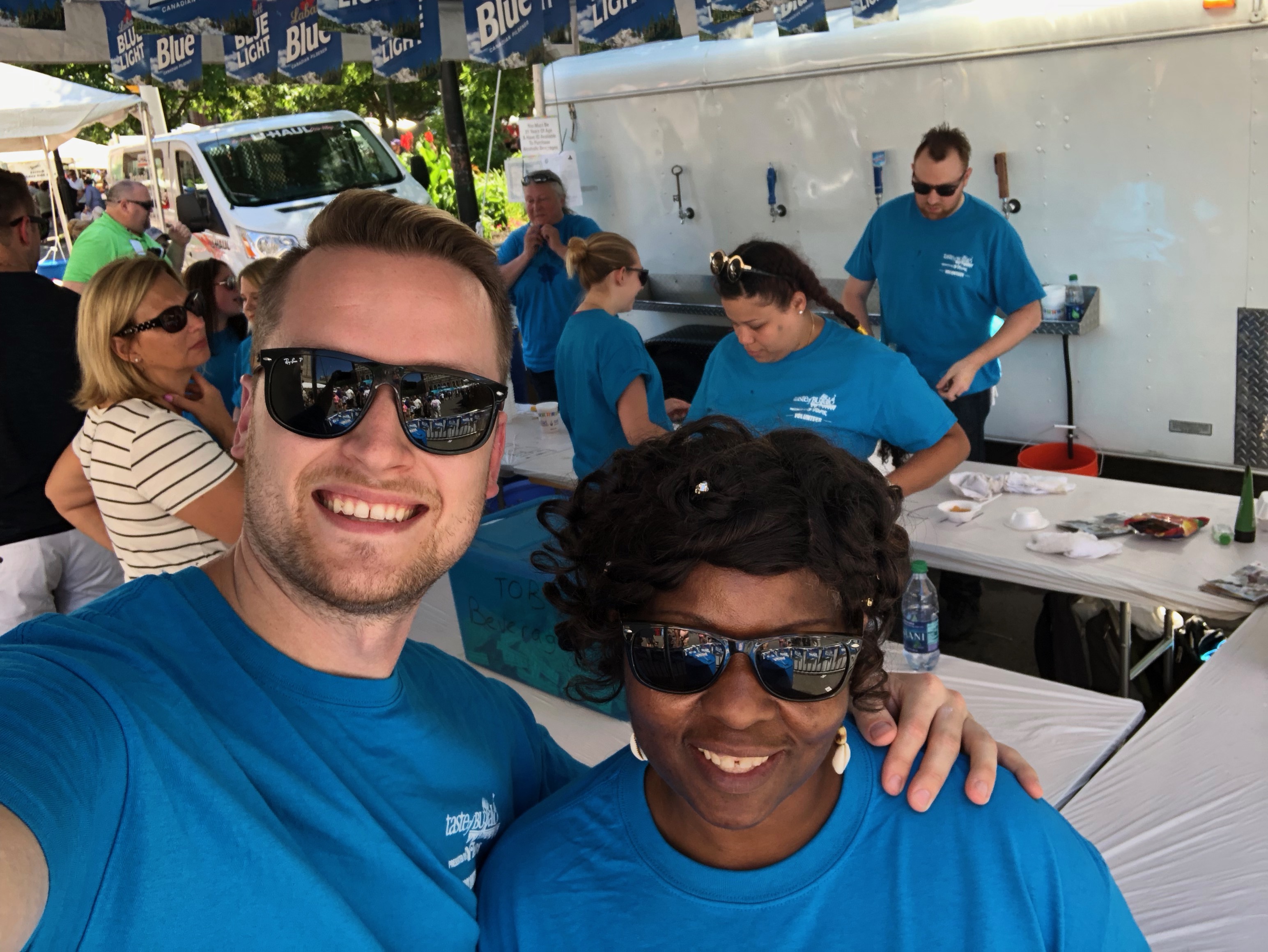 Volunteering at Taste of Buffalo Rob and Rachel