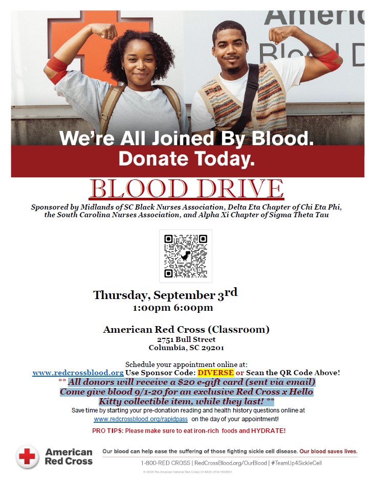 AX Student-Driven Blood Drive: September 3rd, 1:00-6:00pm