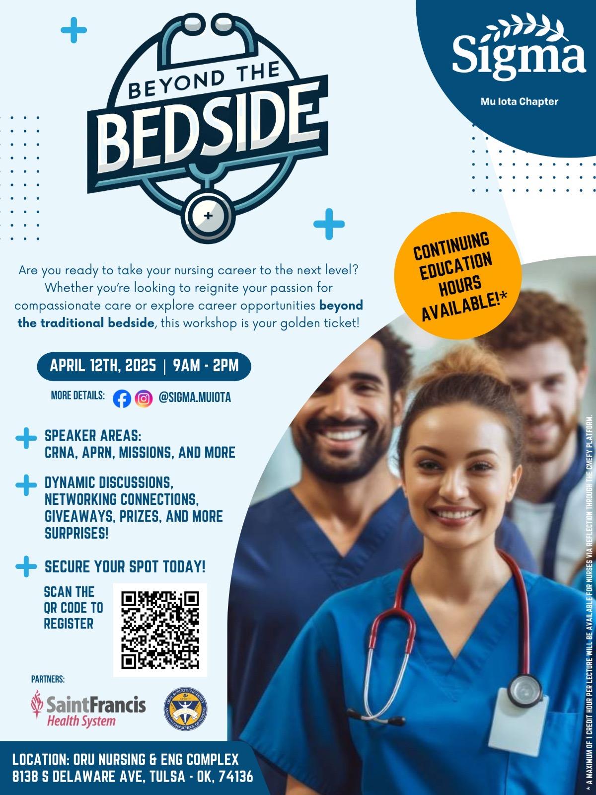 Beyond the Bedside Workshop Flyer with QR Code