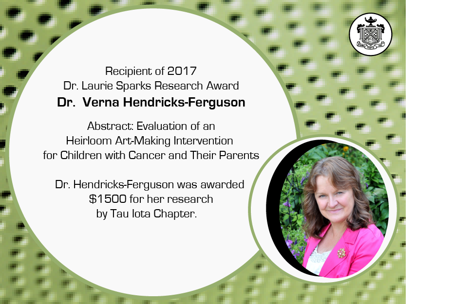 Dr. Hendricks-Ferguson Sparks Research Award Winner