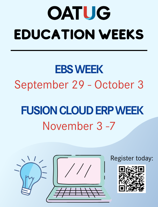 Don't Miss OATUG Education Weeks!