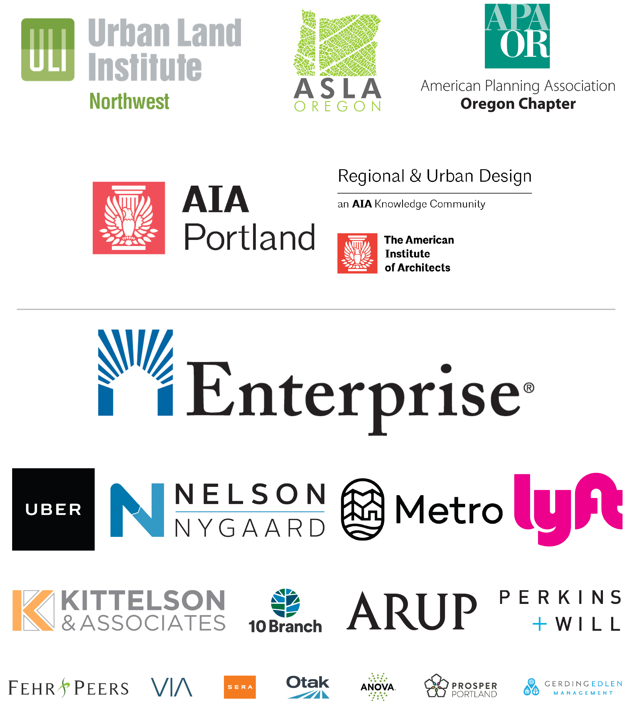 Urbanism Next Partners and Sponsors