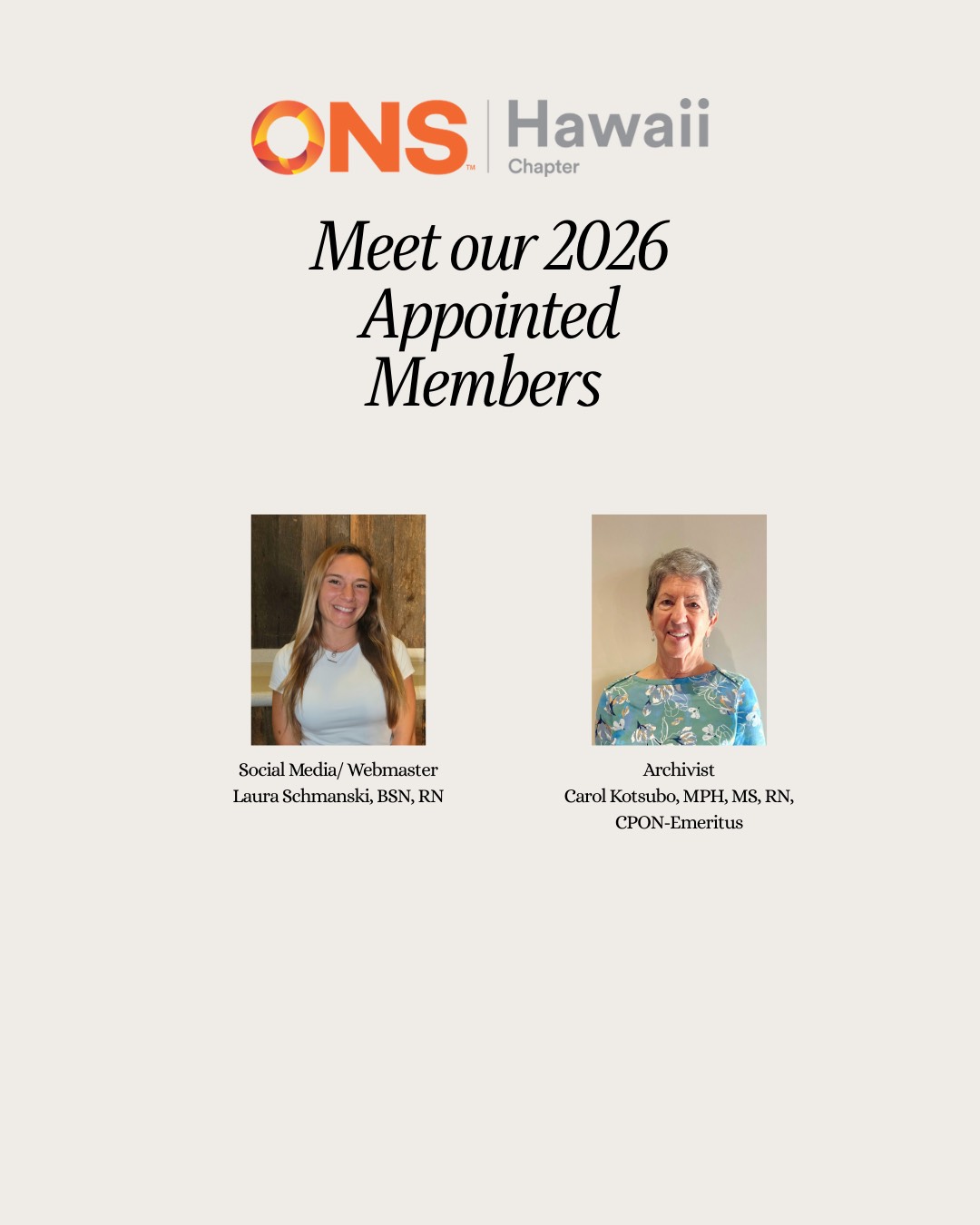 2026 Appointed Members