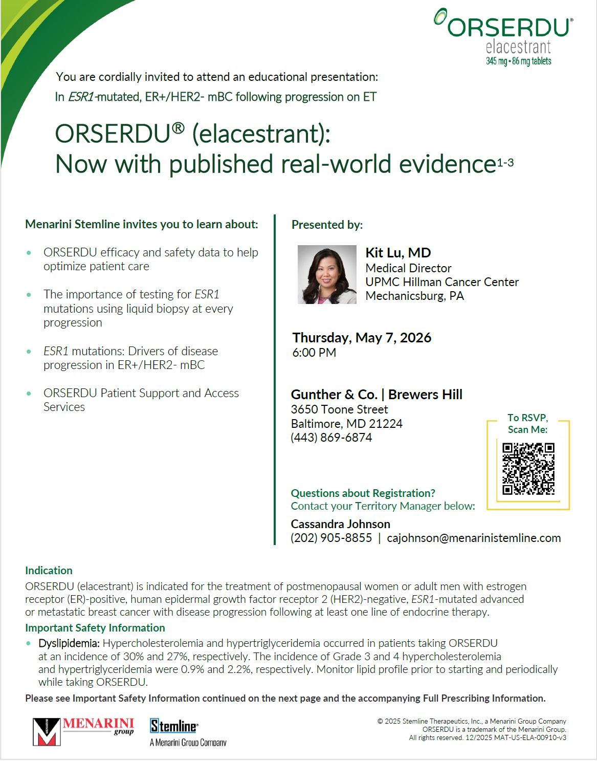 flyer for orserdu talk