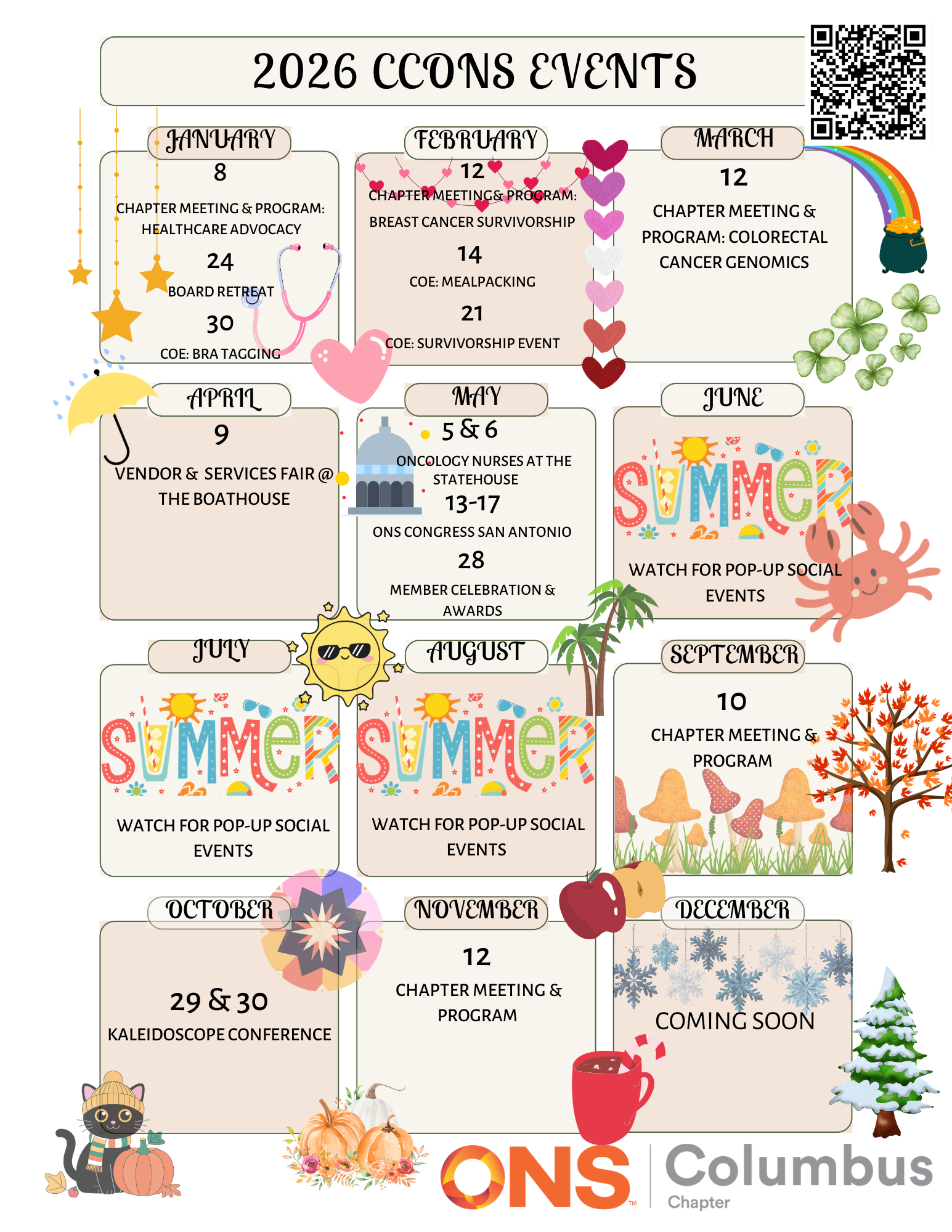 CCONS 2026 Events Calendar