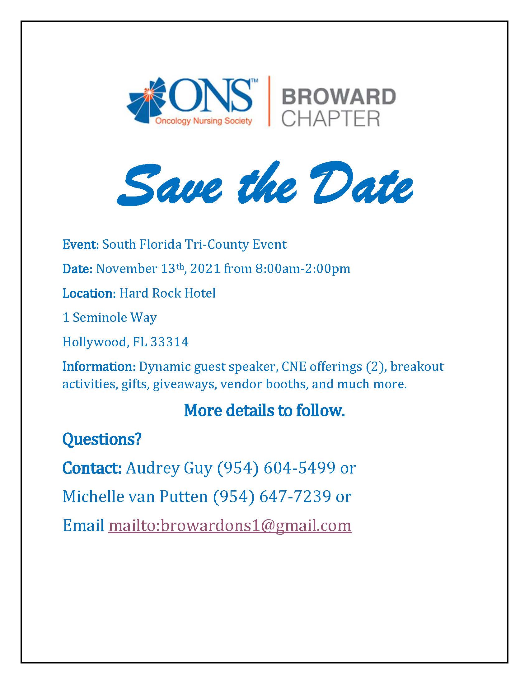 South Florida Tri-County Save the Date - BrowardFlorida