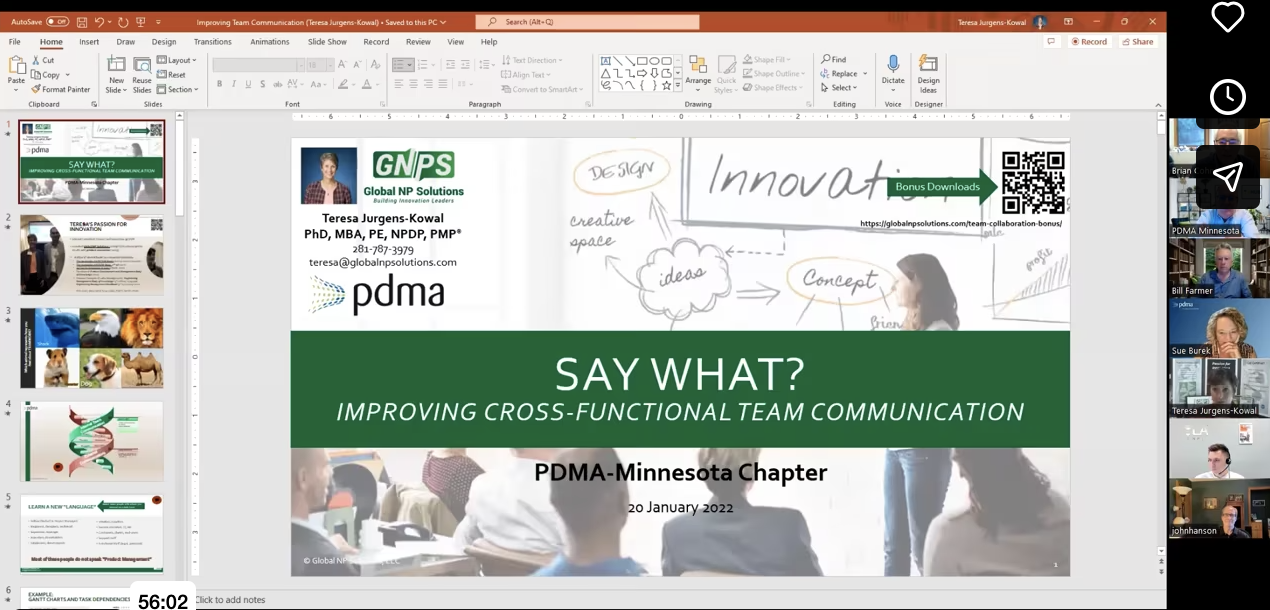 Say What? Improving Cross-Functional Team Communication