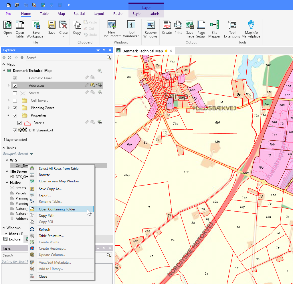 Расположение файлов таблиц и рабочих наборов в MapInfo Pro | mapinfo.ru