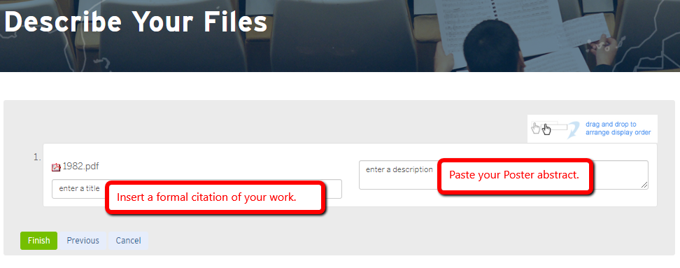 Poster Describe Your Files Poster Describe Your Files