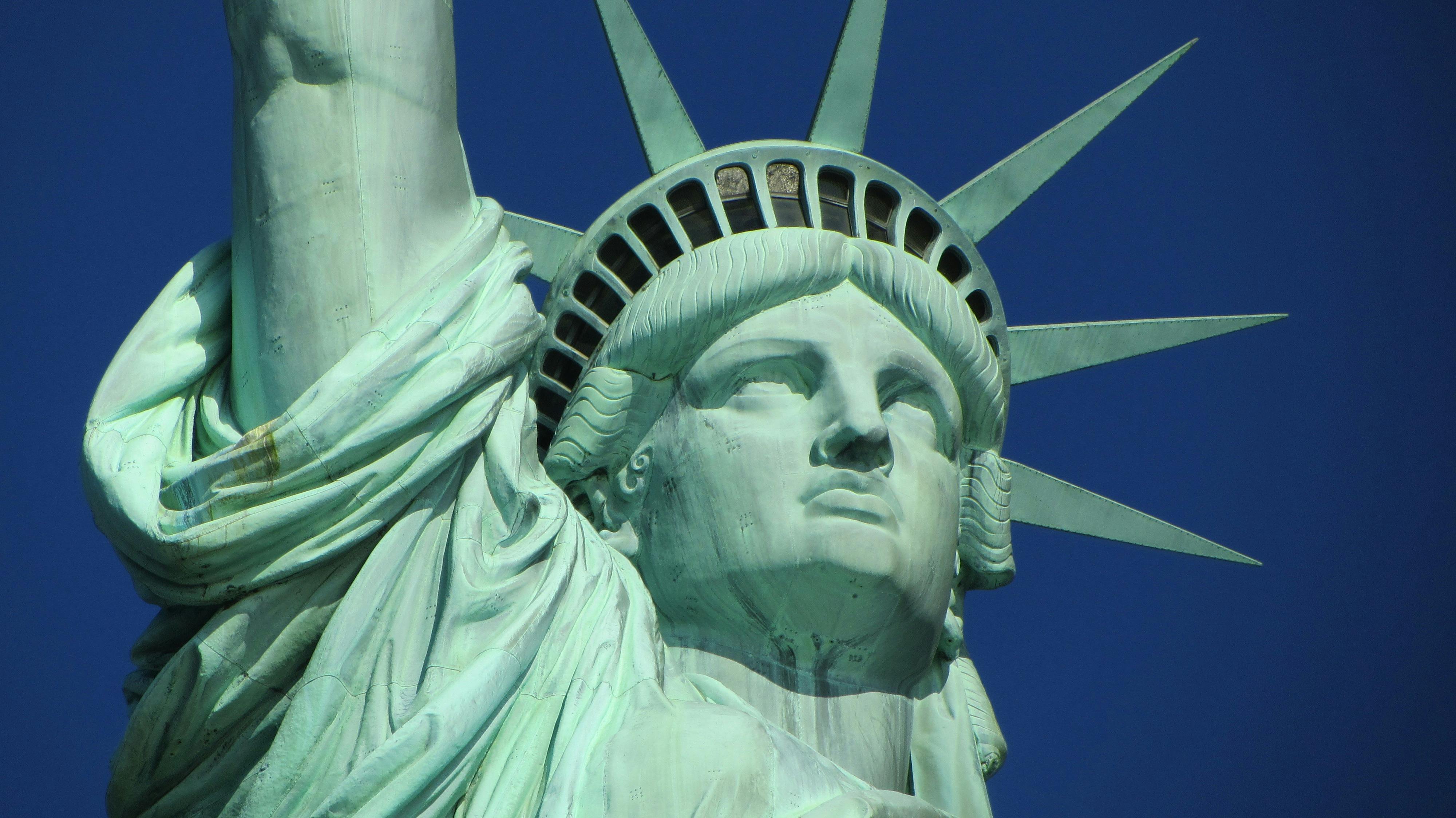 Closeup of the Statue of Liberty