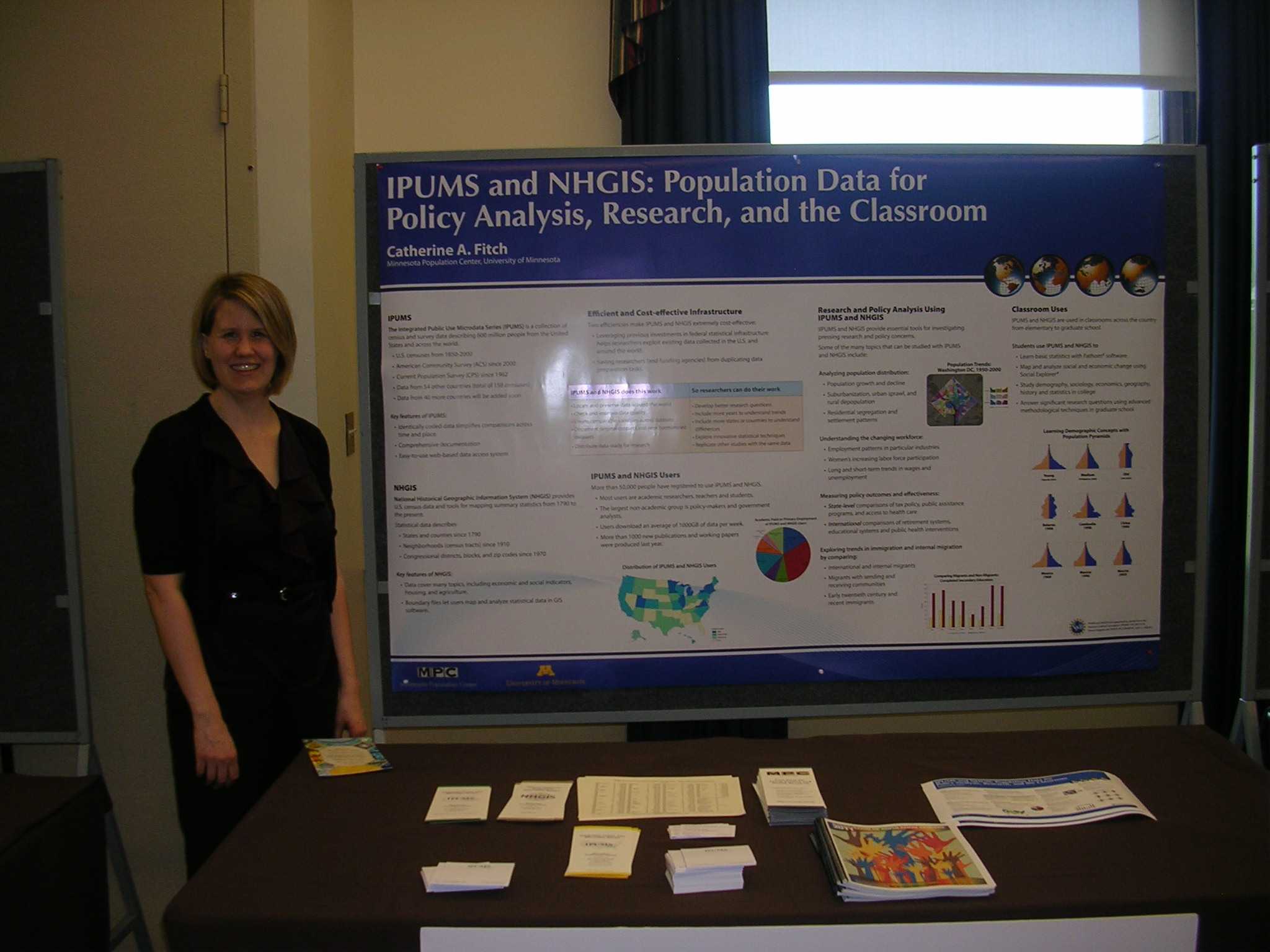 Dr. Catherine Fitch, Associate Director, University of Minnsota Population Research Center, presents information about the IPUMS and NHGIS datasets at the 17th Annual CNSF Capitol Hill Exhibit