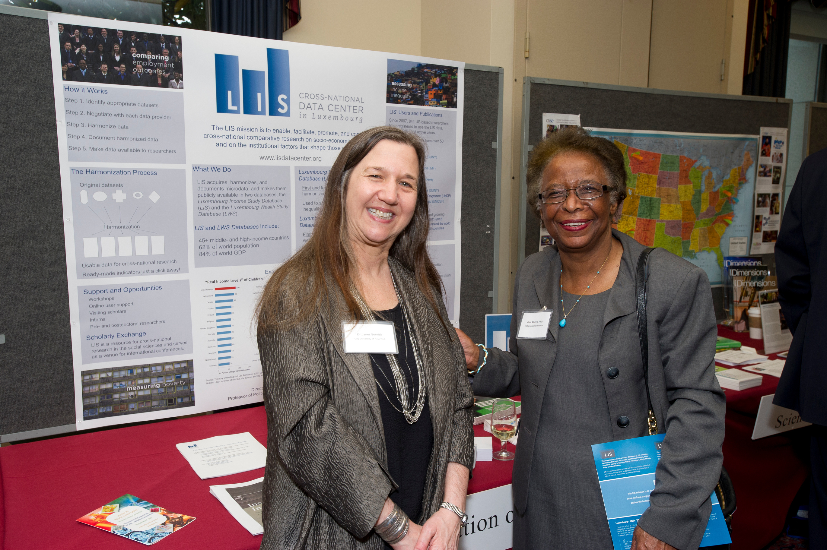 Dr. Janet Gornick with NSF Acting Director Cora Marrett