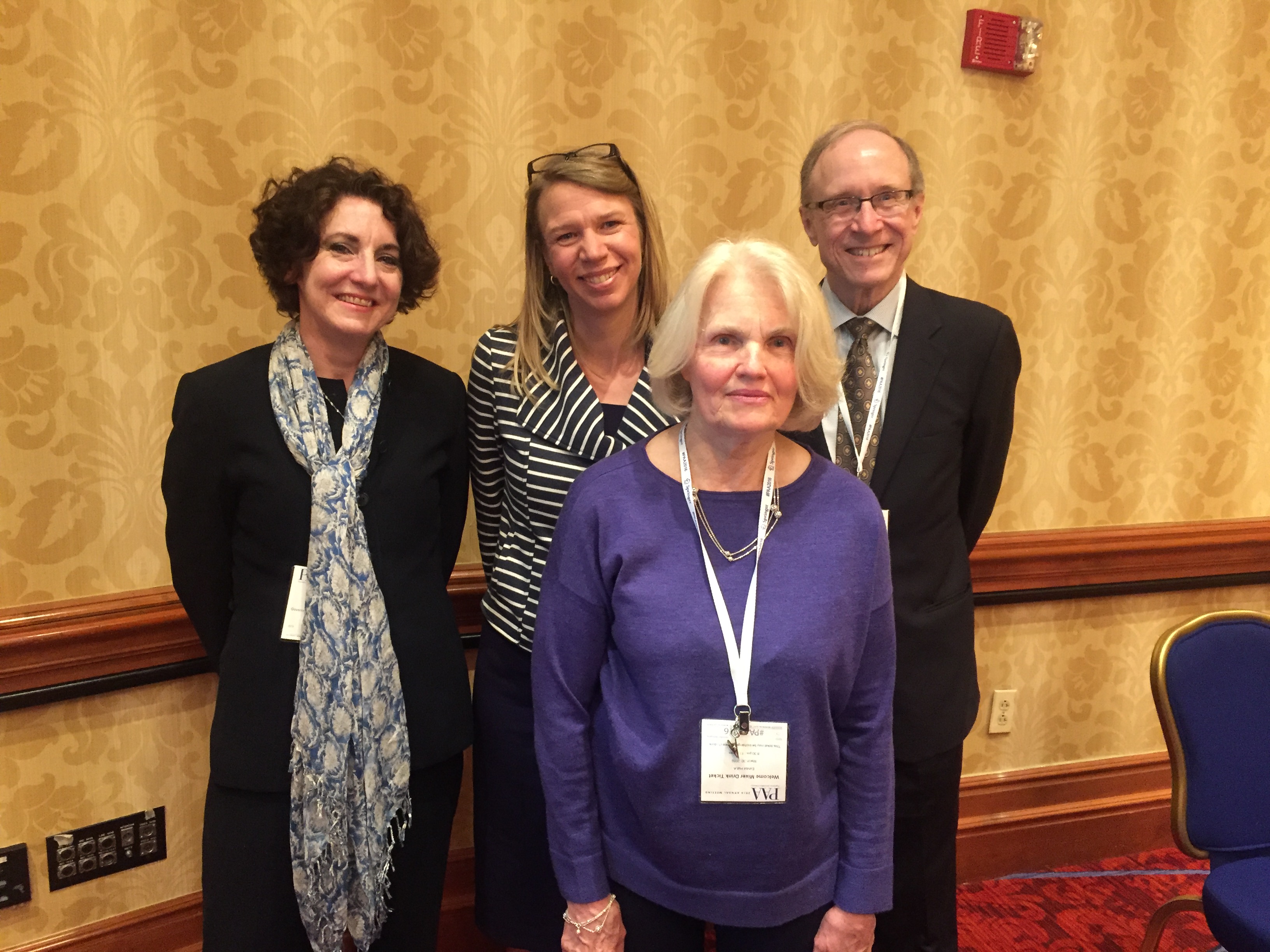 Pictured (L-R): Pamela Davidson, GAO; Julie Topoleski, CBO; Jennifer Williams, CRS; and William Beech, former Chief Economist, Senate Budget Committee and currently VP of PolicyResearch at the Mercatus Center, George Mason University.