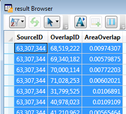 AreaOverlap SQL Result Example